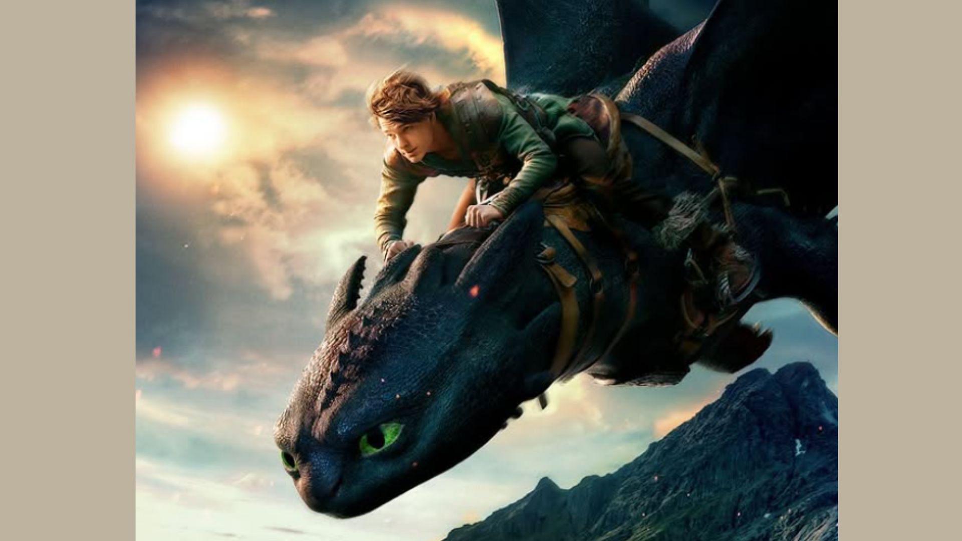 While both versions share the same plot and characters, the live-action film has a darker tone (Image via Instagram/@httydragon)